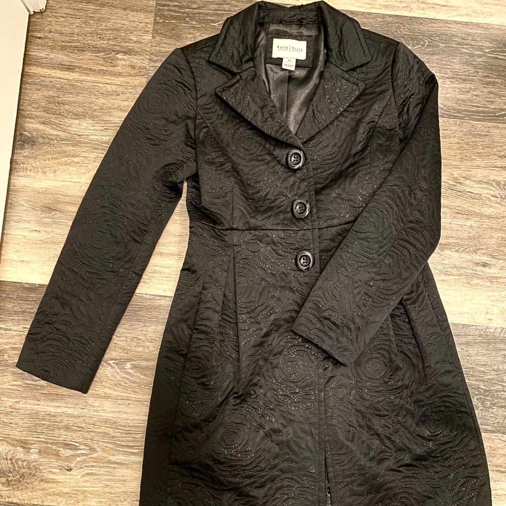 Beautiful Flower-Stitched Maxi Coat